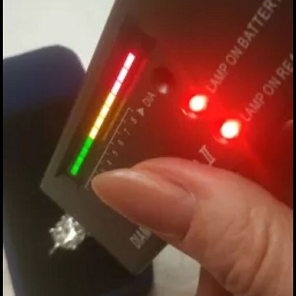 White Gold Plated Sterling Silver 100% Genuine Moissanite Diamond Ring - Picture 10 of 12